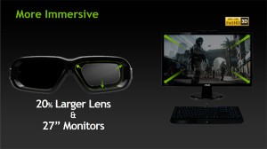 NVIDIA 3D Vision 2 naoÃ¨ale imaju 20% veÃ¦u povrÂšinu, dok u ekosustavu moÂžete pronaÃ¦i i nove 27" monitore